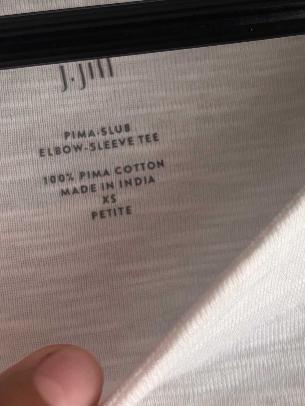 J. Jill White Short Sleeve Scoop Neck Tee - Picture 2 of 6